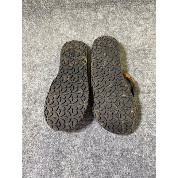 Clarks Womens Size 10 Brown Leather Flip Flops - Picture 4 of 15